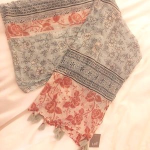 J. Jill summer weight scarf with tassels